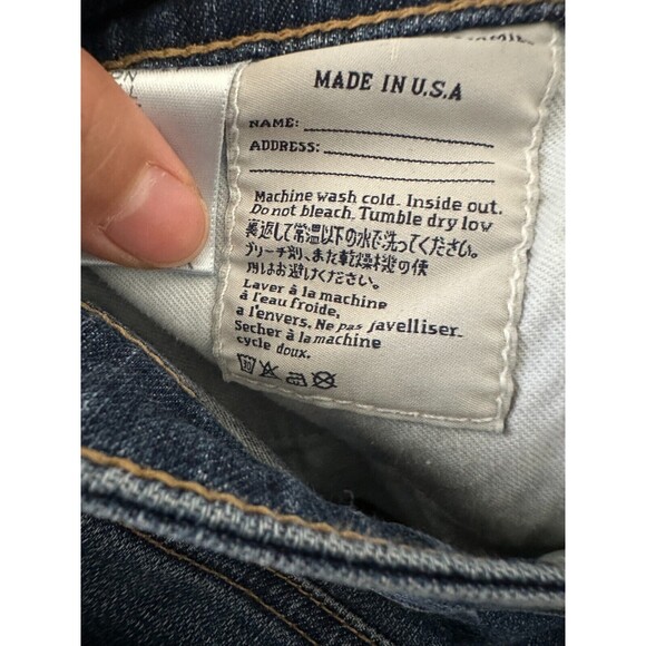 Adriano Goldschmied AG The Stilt Roll Up Cigarette Jeans Blue Distressed Sz 28R - Picture 9 of 9